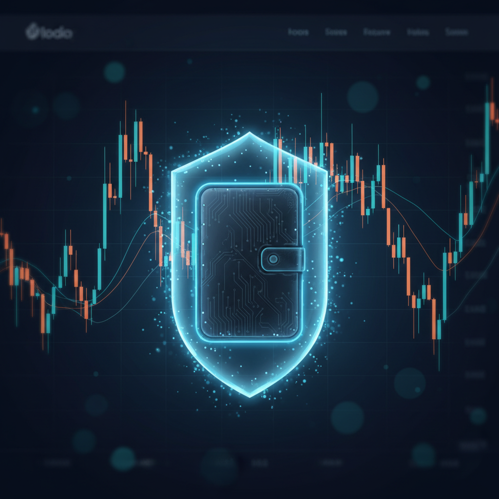 Illustration of a hardware wallet representing risk management and asset protection