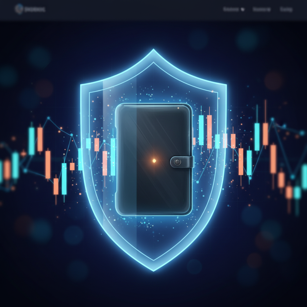 Illustration of a hardware wallet representing risk management and asset protection