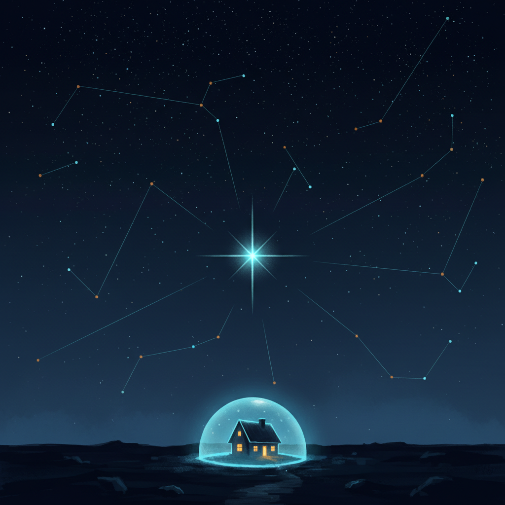 Illustration of a night shelter symbolizing the reassurance of trying DMM FX safely