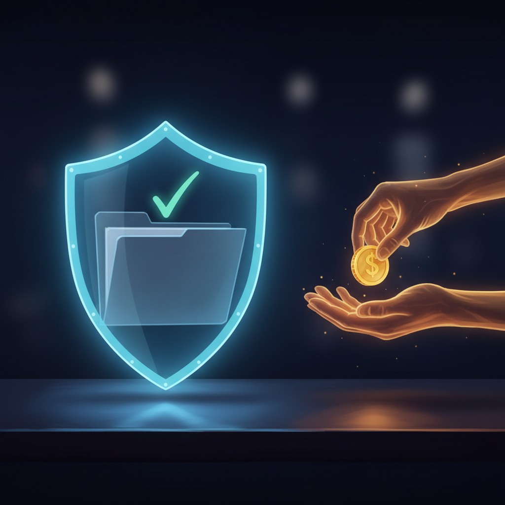Surfshark(VPN)を無料で安心して試せることを表すイラスト